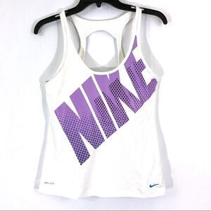 Nike Dry Fit keyhole tank white size M